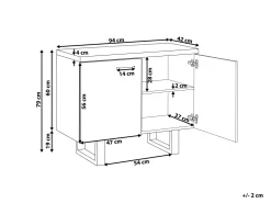 Säilytys<Beliani Senkki 2 Ovea 4 Hyllya Tumma Puu Timber