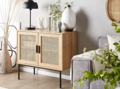 Säilytys<Beliani Senkki 2 Ovea 4 Hyllya Vaalea Puu Pasco