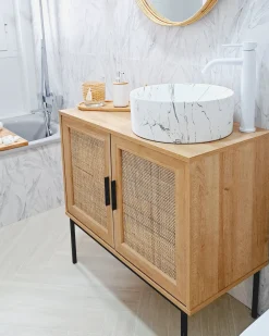 Säilytys<Beliani Senkki 2 Ovea 4 Hyllya Vaalea Puu Pasco