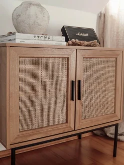 Säilytys<Beliani Senkki 2 Ovea 4 Hyllya Vaalea Puu Pasco