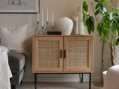 Säilytys<Beliani Senkki 2 Ovea 4 Hyllya Vaalea Puu Pasco