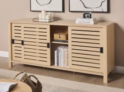 Säilytys<Beliani Senkki 3 Ovea 6 Hyllya Vaalea Puu Randa