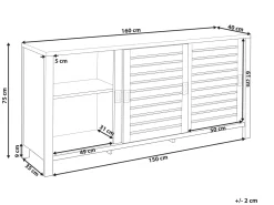 Säilytys<Beliani Senkki 3 Ovea 6 Hyllya Vaalea Puu Randa