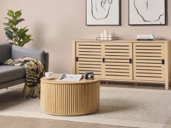 Säilytys<Beliani Senkki 3 Ovea 6 Hyllya Vaalea Puu Randa