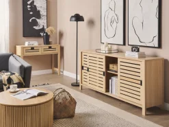 Säilytys<Beliani Senkki 3 Ovea 6 Hyllya Vaalea Puu Randa