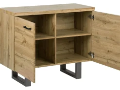 Säilytys<Beliani Senkki 2 Ovea 4 Hyllya Vaalea Puu Timber