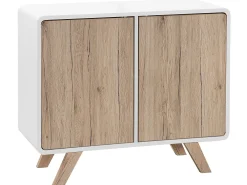 Discount Beliani Senkki 2 Ovea 4 Hyllya Valkoinen/Vaalea Puu Milo