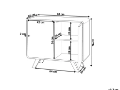 Discount Beliani Senkki 2 Ovea 4 Hyllya Valkoinen/Vaalea Puu Milo