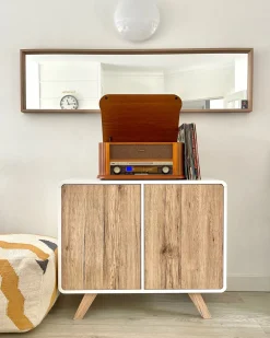 Discount Beliani Senkki 2 Ovea 4 Hyllya Valkoinen/Vaalea Puu Milo