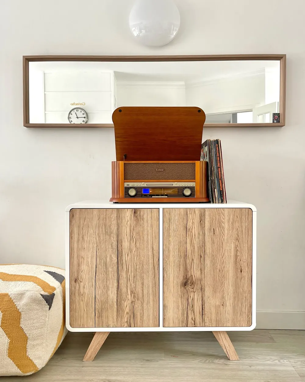 Discount Beliani Senkki 2 Ovea 4 Hyllya Valkoinen/Vaalea Puu Milo