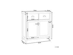 Best Beliani Senkki 2 Ovea 2 Laatikkoa Kermanvalkoinen/Vaalea Puu Clio
