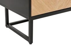 Säilytys<Beliani Senkki 2 Ovea Musta/Vaalea Puu Alaska