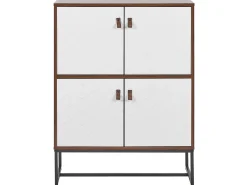 Cheap Beliani Senkki 4 Ovea Tumma Puu/Valkoinen Nueva