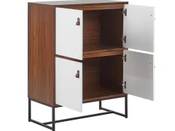 Cheap Beliani Senkki 4 Ovea Tumma Puu/Valkoinen Nueva