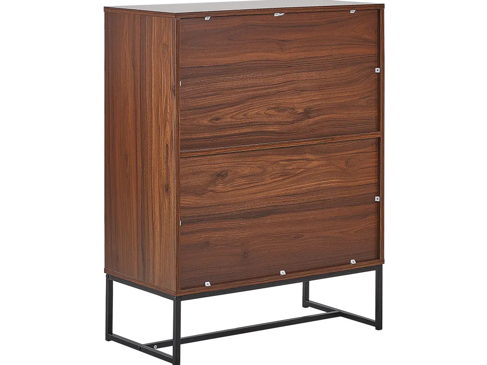 Cheap Beliani Senkki 4 Ovea Tumma Puu/Valkoinen Nueva