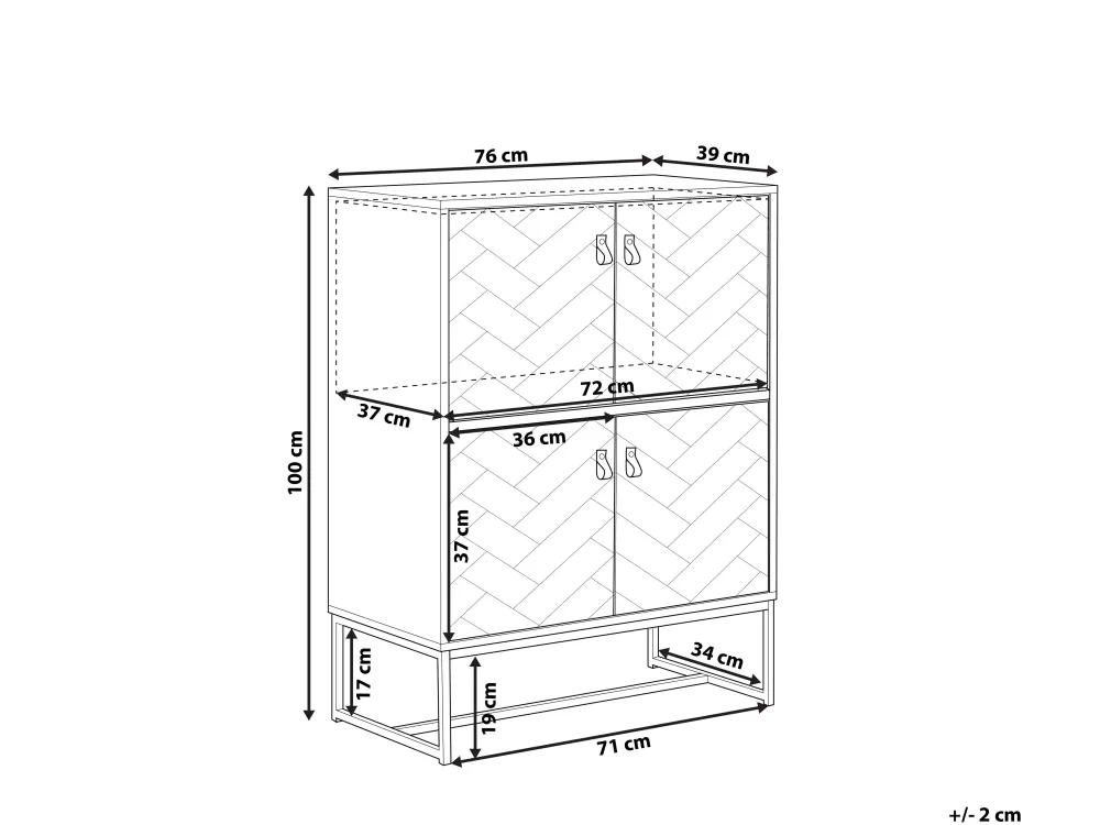 Cheap Beliani Senkki 4 Ovea Tumma Puu/Valkoinen Nueva