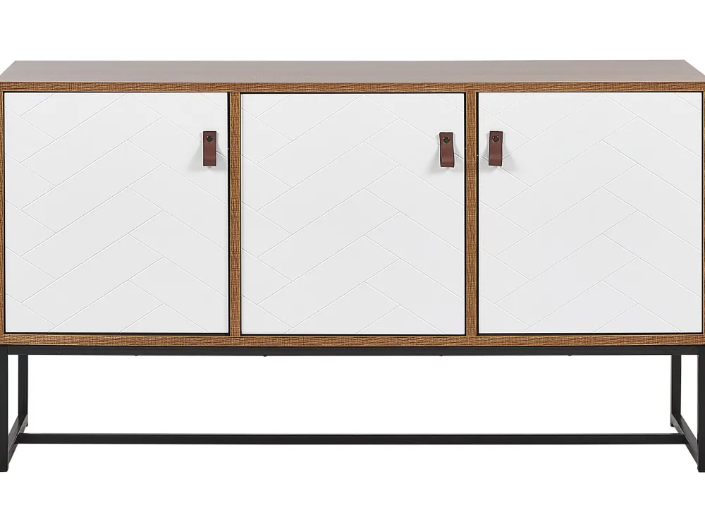 Store Beliani Senkki 3 Ovea Vaalea Puu/Valkoinen Nueva