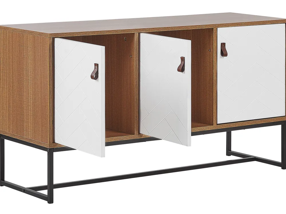 Store Beliani Senkki 3 Ovea Vaalea Puu/Valkoinen Nueva