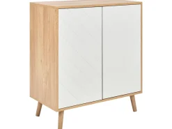 Säilytys<Beliani Senkki 2 Ovea Vaalea Puu/Valkoinen Bristow