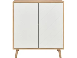 Säilytys<Beliani Senkki 2 Ovea Vaalea Puu/Valkoinen Bristow