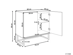 Säilytys<Beliani Senkki 2 Ovea Valkoinen/Vaalea Puu Alaska