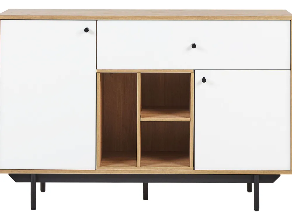 Säilytys<Beliani Senkki Laatikko 2 Ovea Vaalea Puu/Valkoinen Itaca