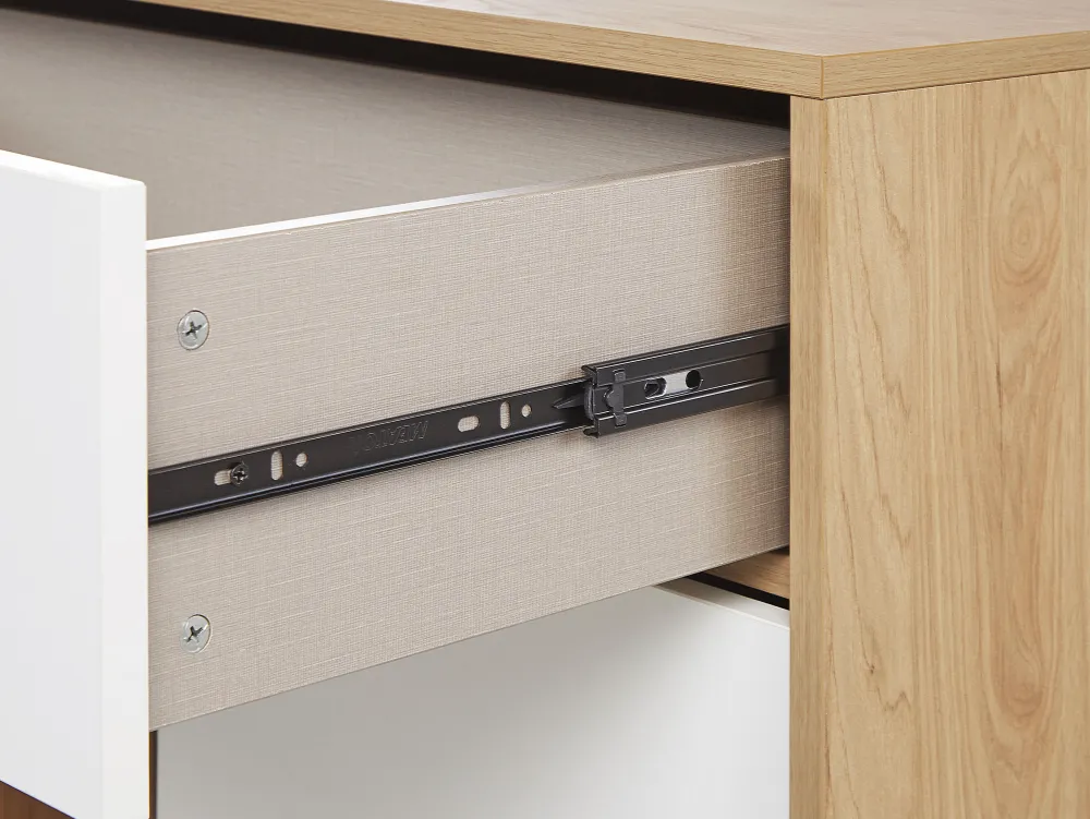 Säilytys<Beliani Senkki Laatikko 2 Ovea Vaalea Puu/Valkoinen Itaca