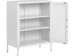 Säilytys<Beliani Senkki Teras 2 Ovea 3 Hyllya Valkoinen Wakatipu