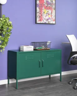 Säilytys<Beliani Senkki Teras 2 Ovea 2 Hyllya Vihrea Uria