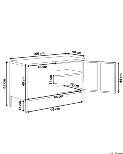 Säilytys<Beliani Senkki Teras 2 Ovea 2 Hyllya Vihrea Uria