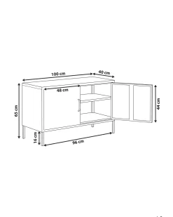 New Beliani Senkki Teras 2 Ovea 2 Hyllya Laivastonsininen Uria