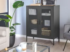 Cheap Beliani Senkki Teras 2 Ovea 3 Hyllya Musta Wakatipu