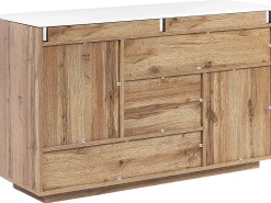 Outlet Beliani Senkki/Tyopoyta 2 Laatikkoa 2 Ovea Valkoinen Goran