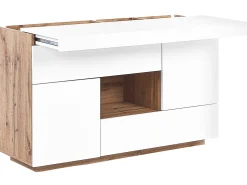 Outlet Beliani Senkki/Tyopoyta 2 Laatikkoa 2 Ovea Valkoinen Goran