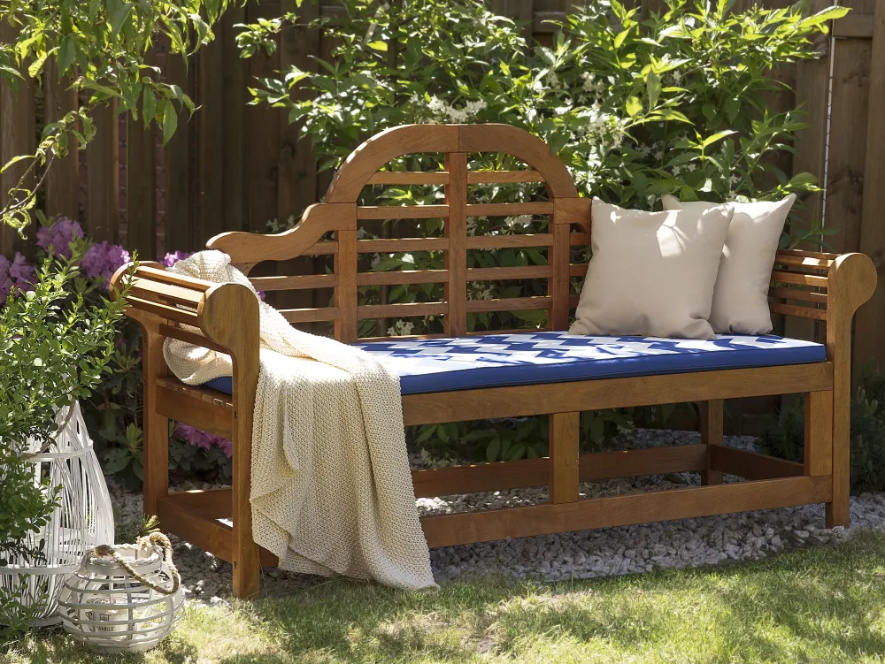 Tekstiilit<Beliani Sininen Kuvioitu Pehmuste Marlboro/Java/Toscana