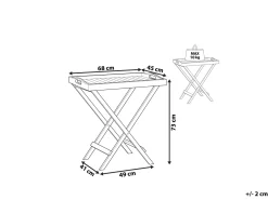 Ulkokalusteet<Beliani Sivupoyta Akaasia Vaalea Puu Java