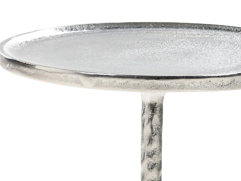 Pöydät<Beliani Sivupoyta Alumiini Hopea Meda