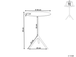 Cheap Beliani Sivupoyta Alumiini Kulta/Musta Eravur