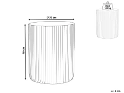 New Beliani Sivupoyta Harmaa Amaro