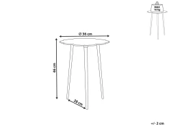 Shop Beliani Sivupoyta Hopea/Musta Puhoi