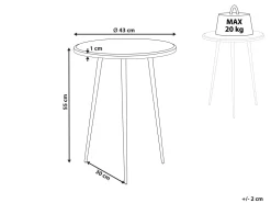 New Beliani Sivupoyta Hopea/Musta Telfer