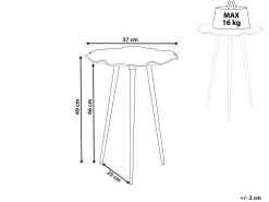Pöydät<Beliani Sivupoyta Kulta/Musta Pudur