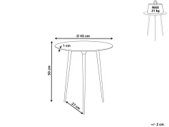 Shop Beliani Sivupoyta Kulta/Musta Waipu