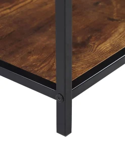 Outlet Beliani Sivupoyta Laatikko Hylly Tumma Puu/Musta Berkley