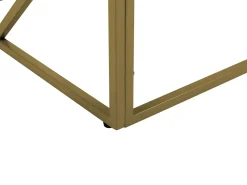 Pöydät<Beliani Sivupoyta Lasitasolla Metalli Kulta Orland