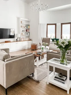 Best Sale Beliani Sivupoyta Lasitasolla Valkoinen Attu