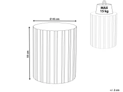 Pöydät<Beliani Sivupoyta Luonnonvalkoinen Deuli