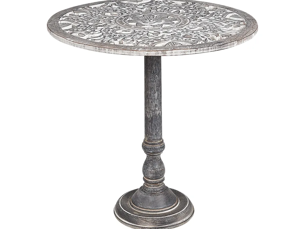 Cheap Beliani Sivupoyta Mangopuu Harmaa Napara