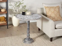 Cheap Beliani Sivupoyta Mangopuu Harmaa Napara