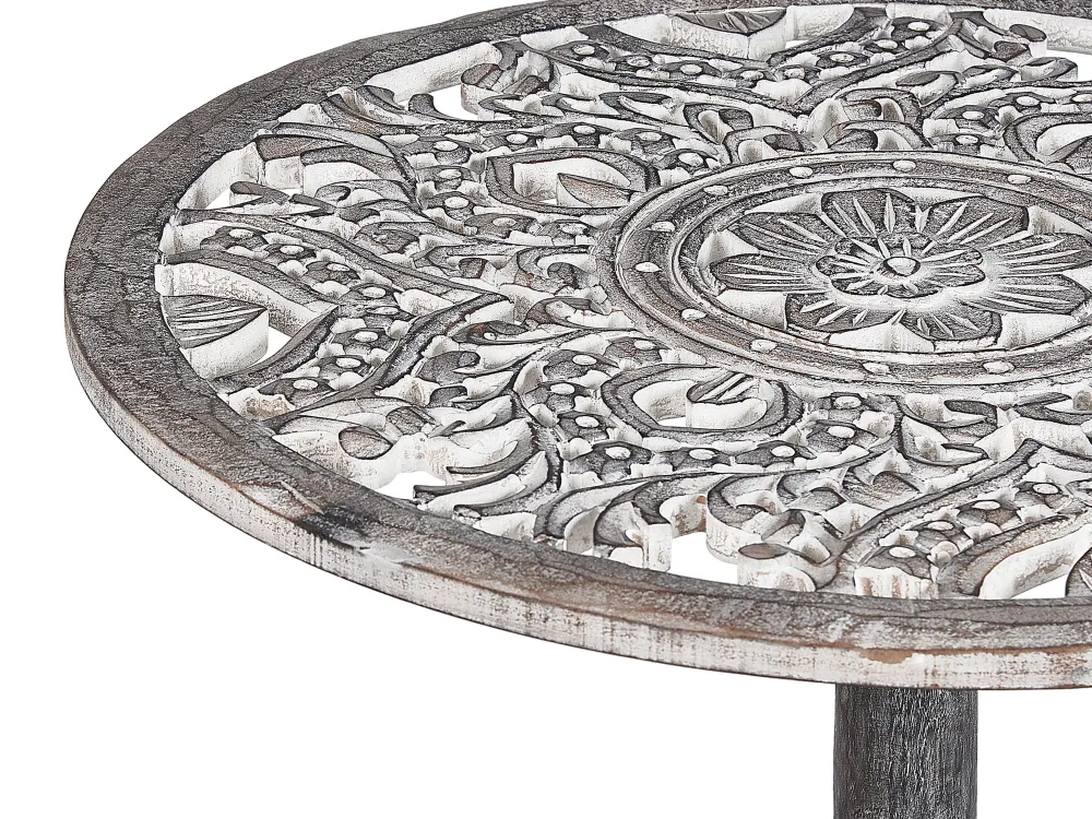 Cheap Beliani Sivupoyta Mangopuu Harmaa Napara